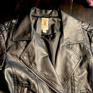 Faux Black Leather Jacket